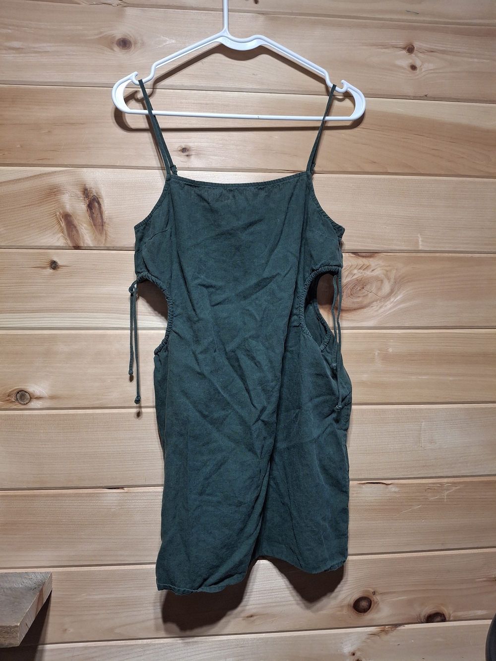 aerie Dark Olive Cutout Mini Dress